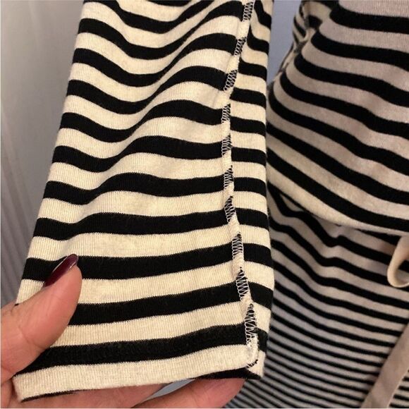Sonia Rykiel Striped Black and White Dress with Pink Accents, L - Picture 3 of 8